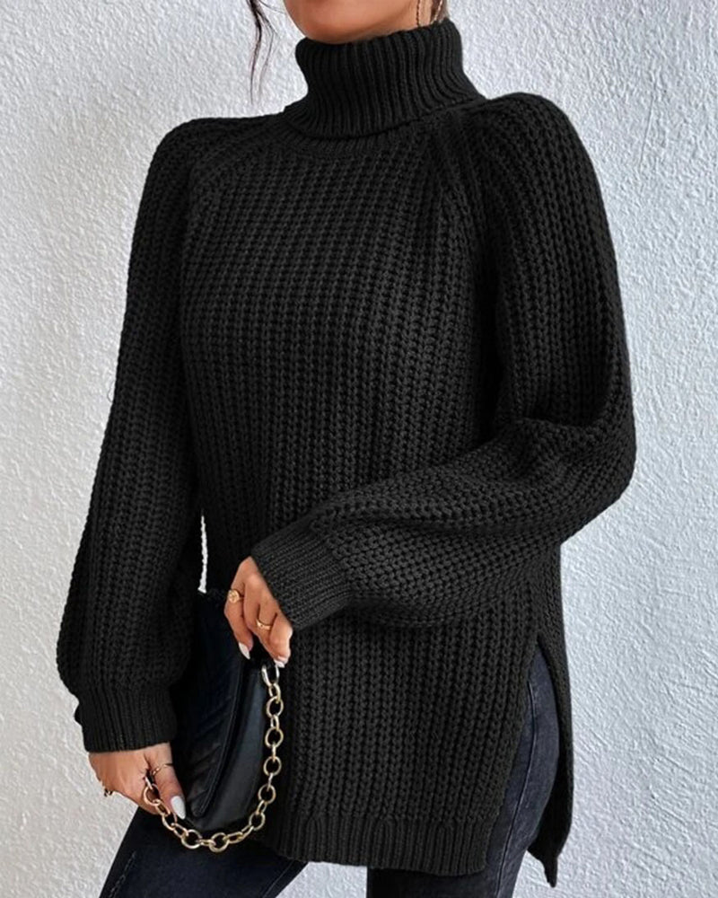 Qamila Jumper | Women's Autumn Knit Turtleneck with Relaxed Fit