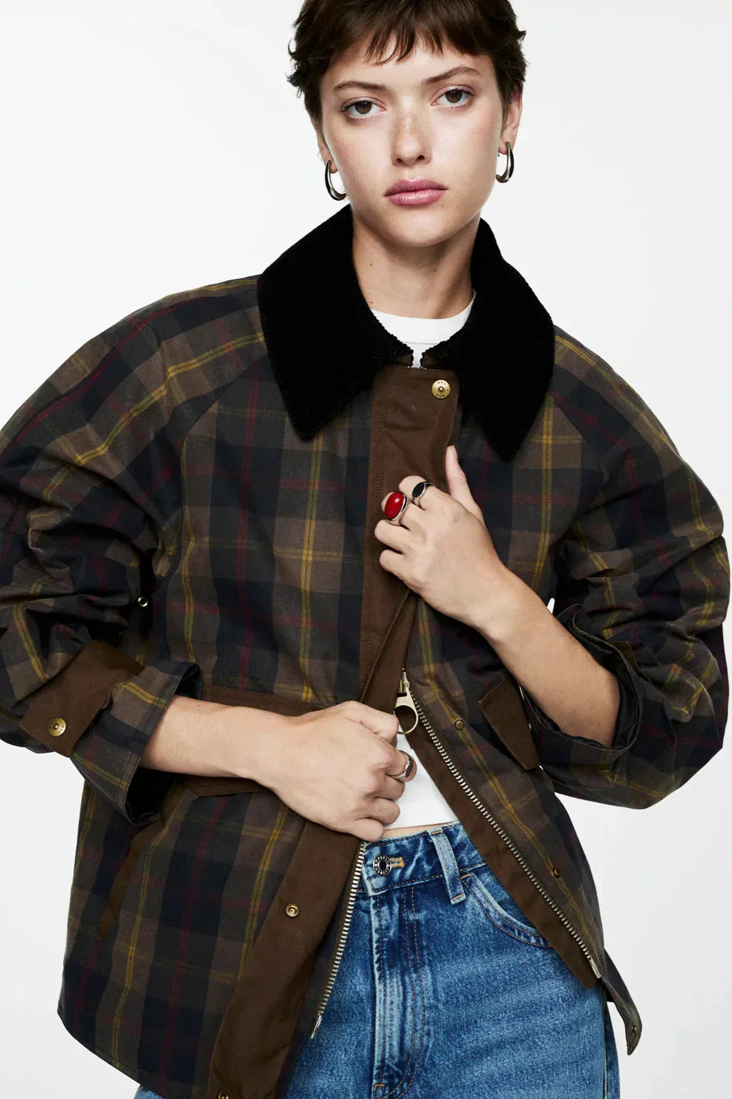Idalia Jacket | Women's Plaid Waxed Jacket