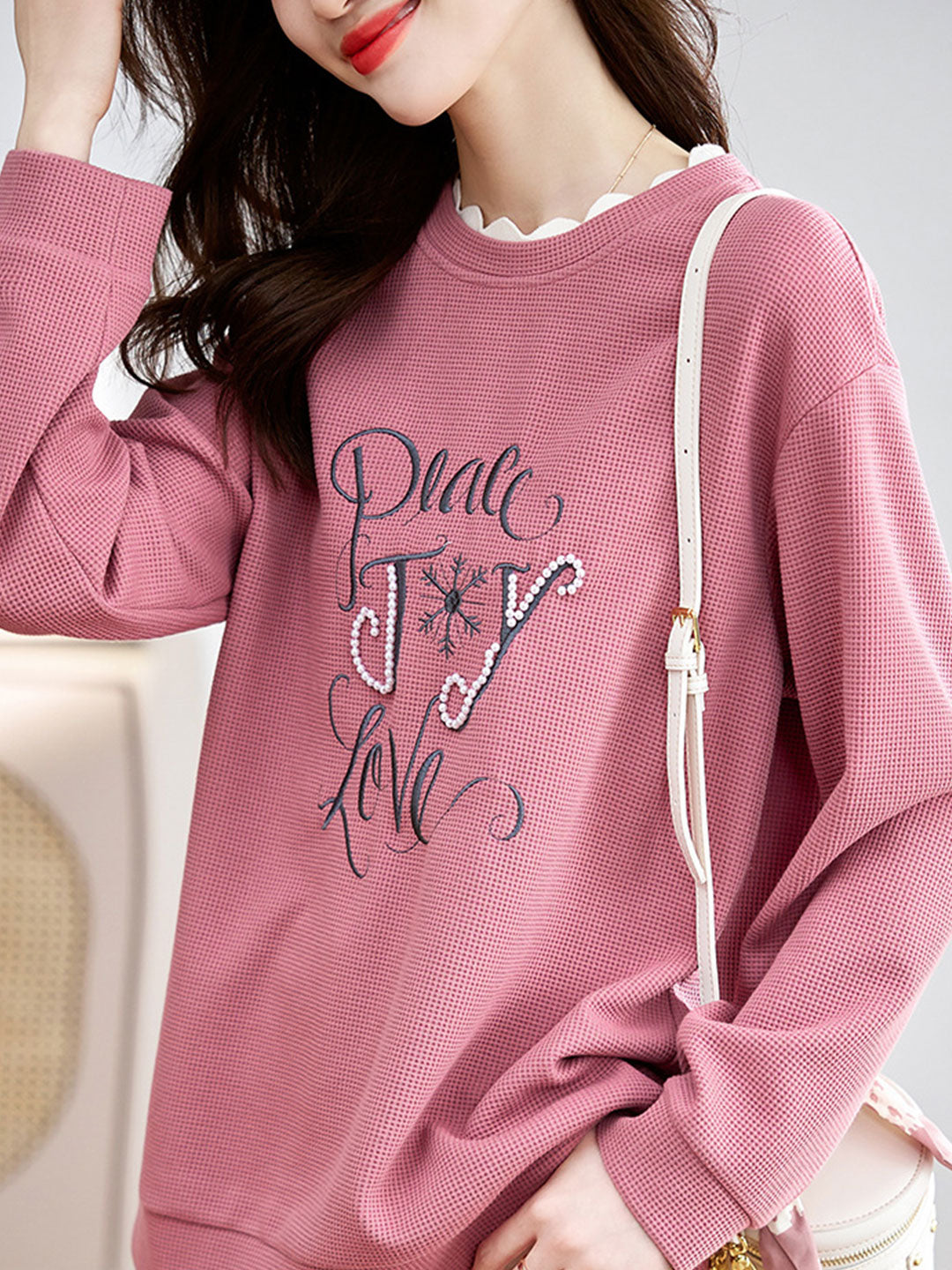 Jaylin Sweatshirt | Classic Beaded Embroidered Sweatshirt