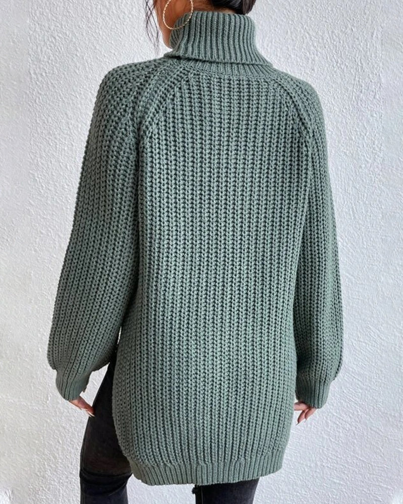 Qamila Jumper | Women's Autumn Knit Turtleneck with Relaxed Fit