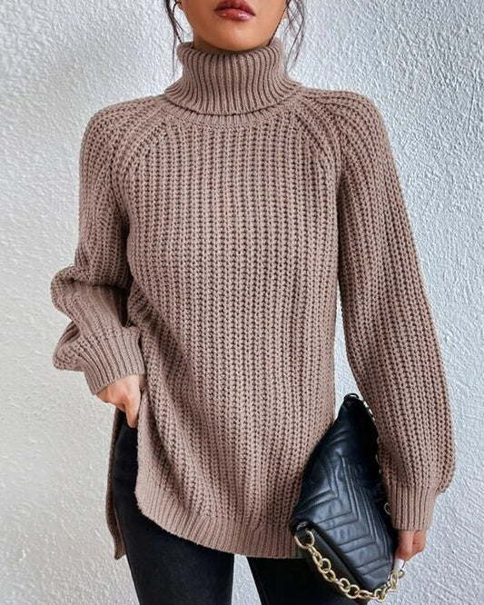 Qamila Jumper | Women's Autumn Knit Turtleneck with Relaxed Fit
