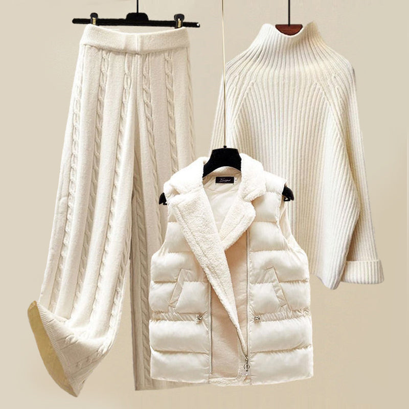 Nancee Set | Cozy 3-Piece Knitwear with Vest