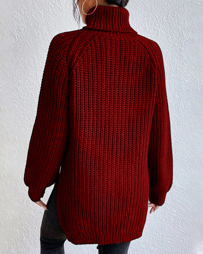 Qamila Jumper | Women's Autumn Knit Turtleneck with Relaxed Fit