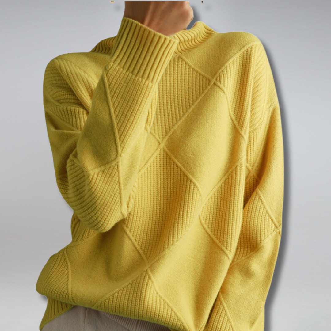 Filipa Women's Sweater | Cashmere Turtleneck Loose Fit Sweater