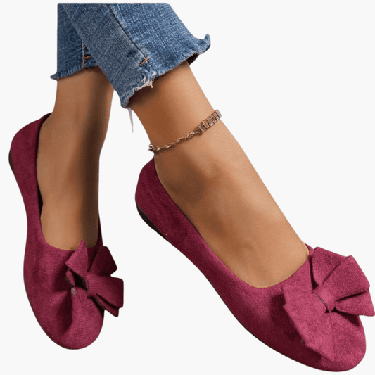 Aisha Loafers | Women’s Patent Slip-On Bow Loafers with Sleek Finish