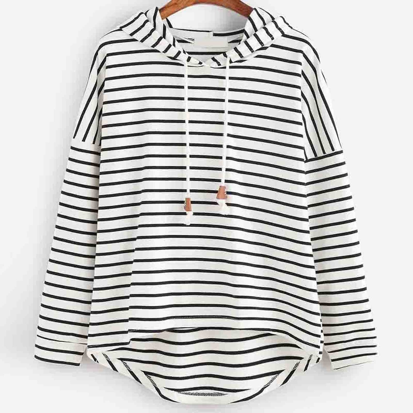 Romina Hoodie | Women’s Autumn Striped Long Sleeve Hooded Shirt