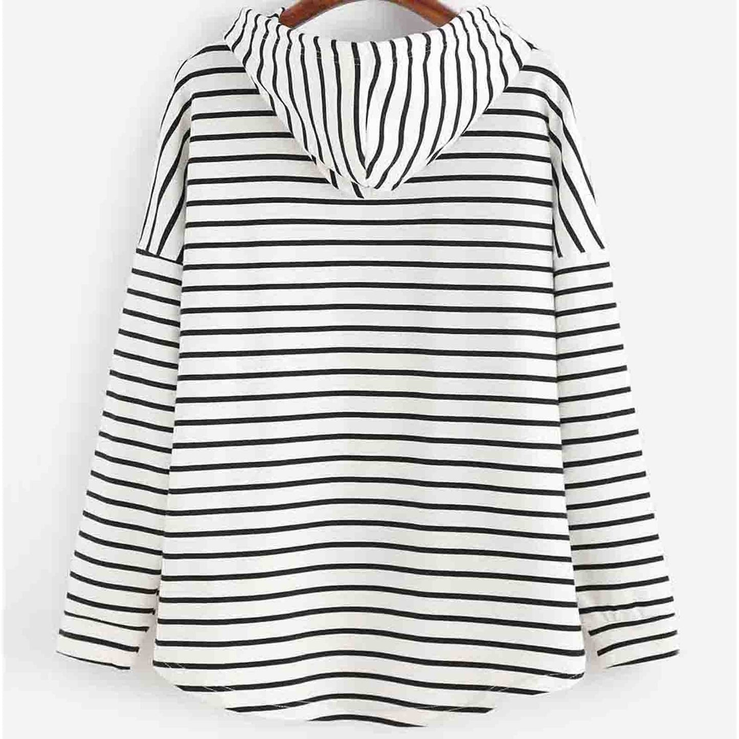Romina Hoodie | Women’s Autumn Striped Long Sleeve Hooded Shirt