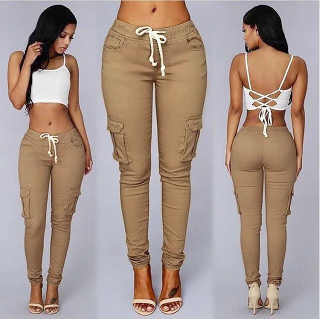 Isela Pants | High-Waisted Skinny Cargo Pants