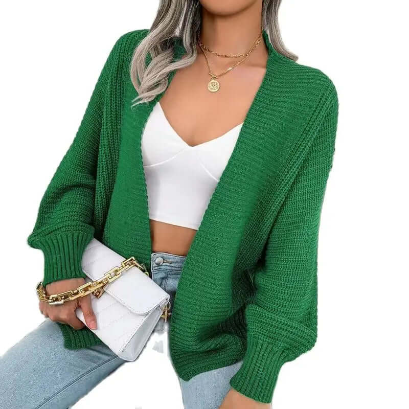 Qasima Cardigan | Women's Autumn Knit Open-Front Cardigan