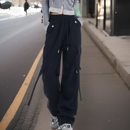 Irma Pants | Wide-Leg Cargo Pants with Drawstring Waist