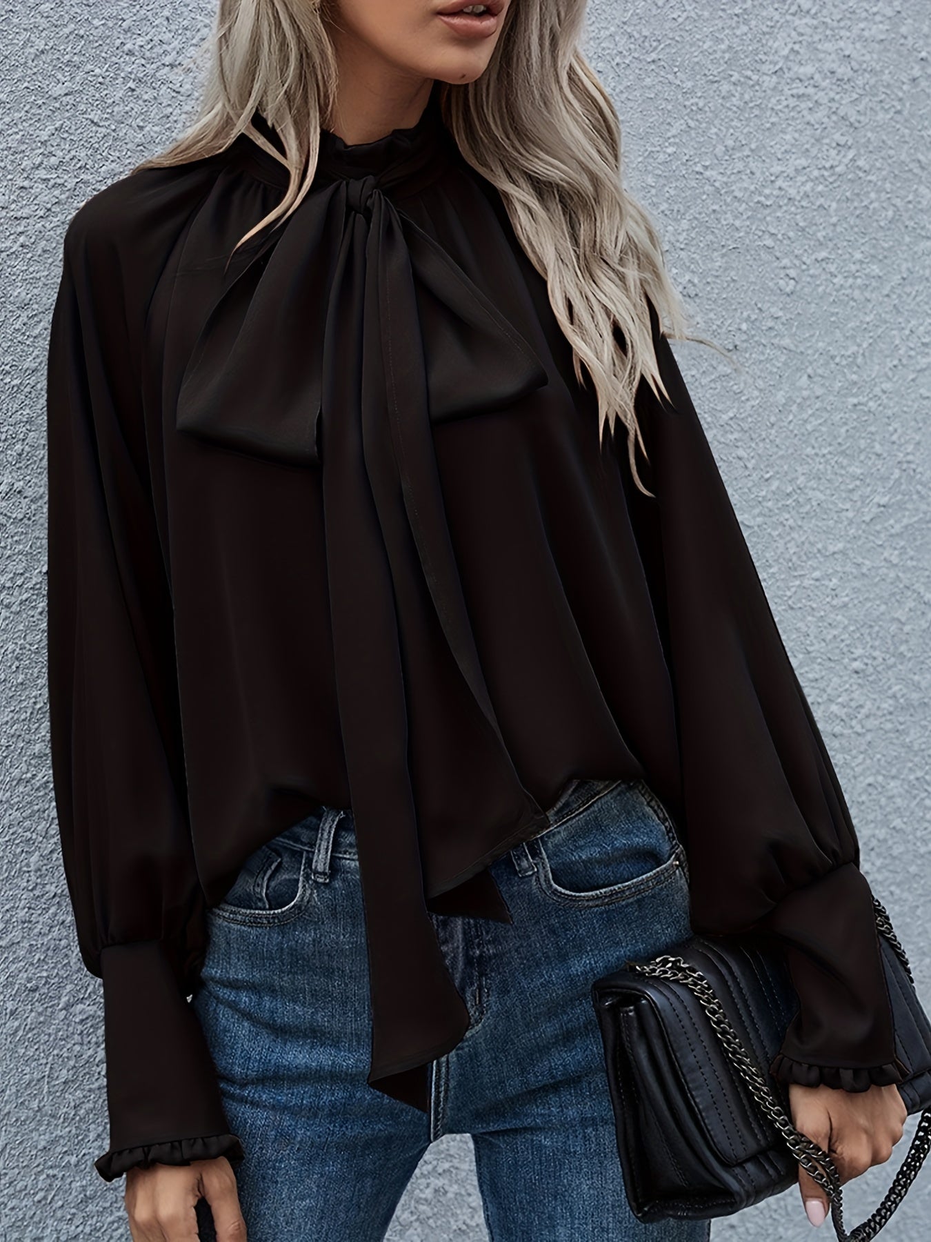 Jude Blouse | Elegant Ruffle Tie-Neck Blouse