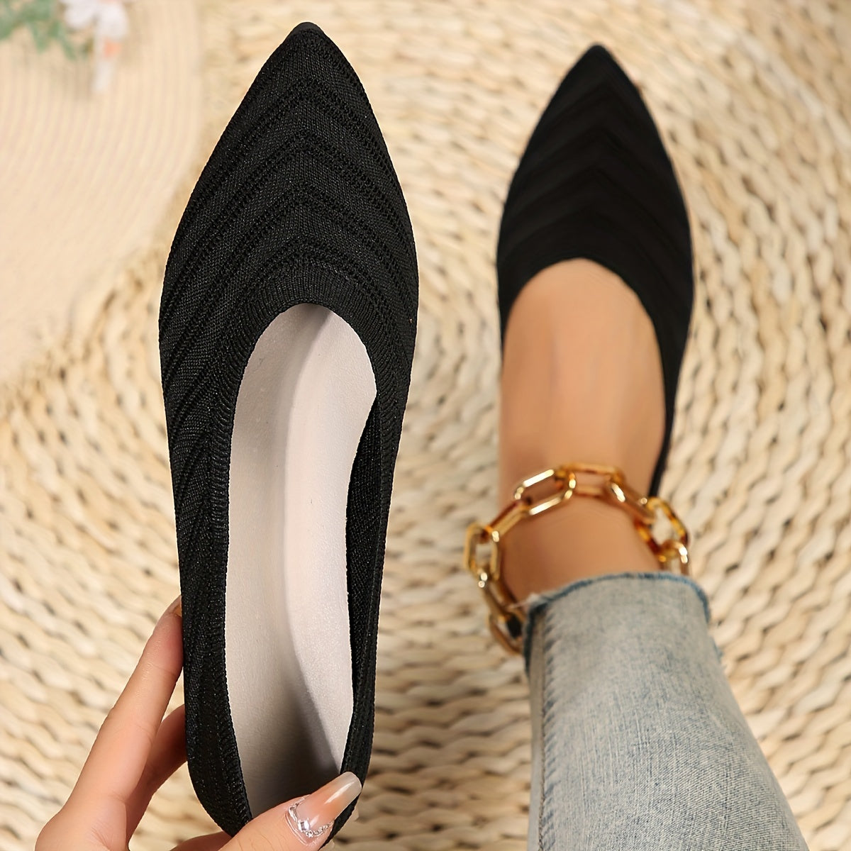 Dacirelle Flats | Pointed-Toe Ballerina Flats with Elegant Design and Comfortable Fit