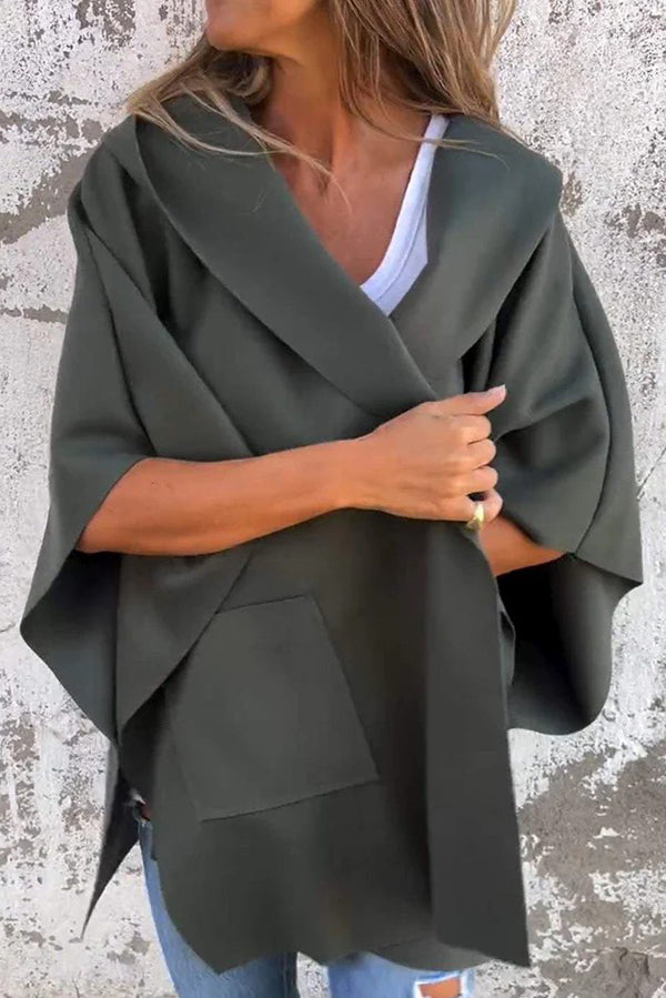 Faith Cape Jacket | Oversized Loose-Fit Cape Jacket