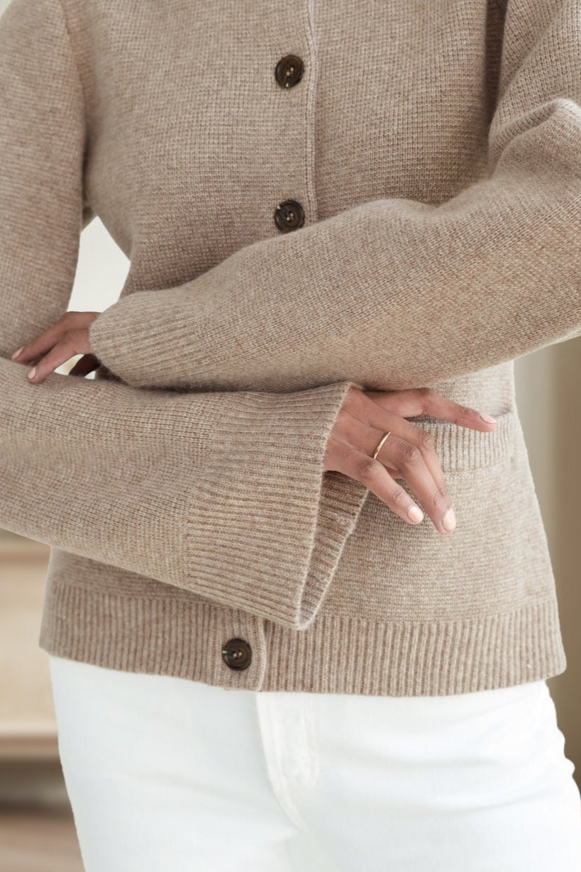 Inah  Cardigan | Women's Button-Front Ribbed Cardigan