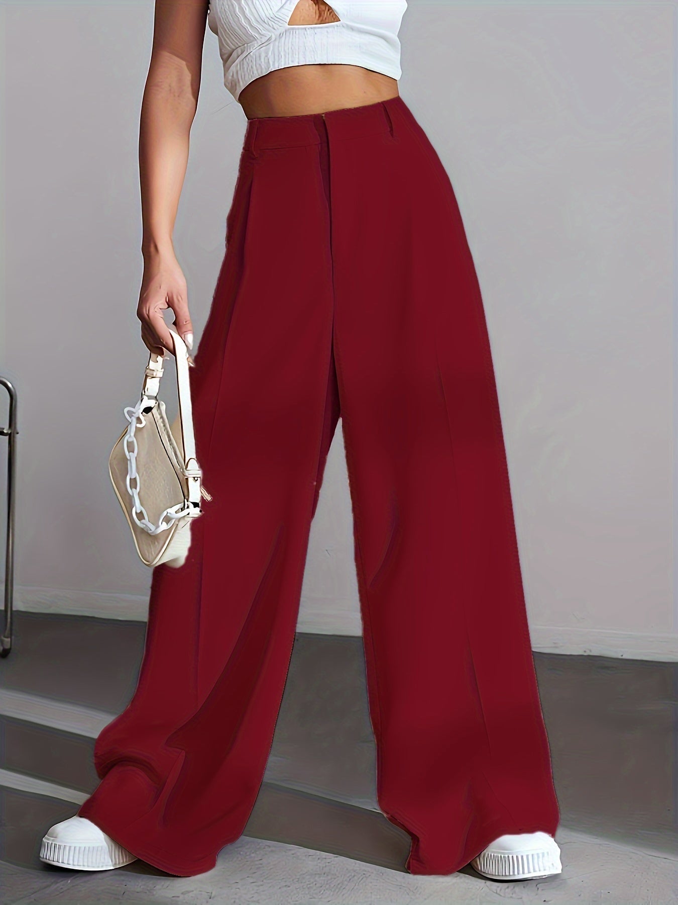 Indran Pants | Wide-Leg High-Waisted Trousers