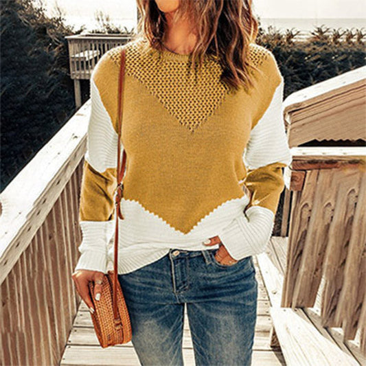 Olympia Jumper | Women's Autumn Patchwork Knitted Jumper