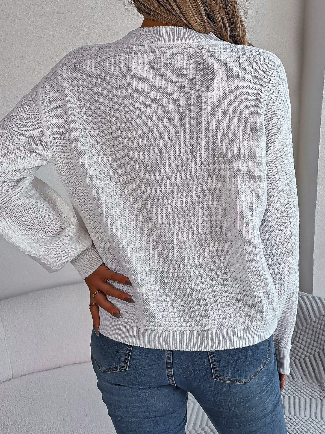 Faelyn Sweater | Cable Knit Round Neck Sweater