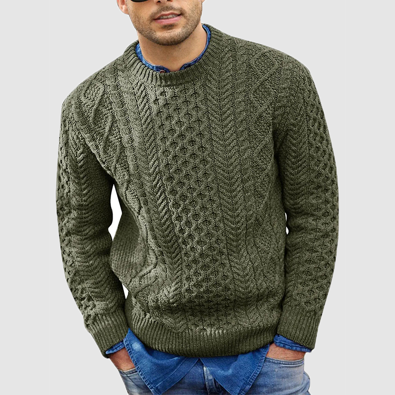 Haru Sweater | Soft Cable Knit Pullover for Men