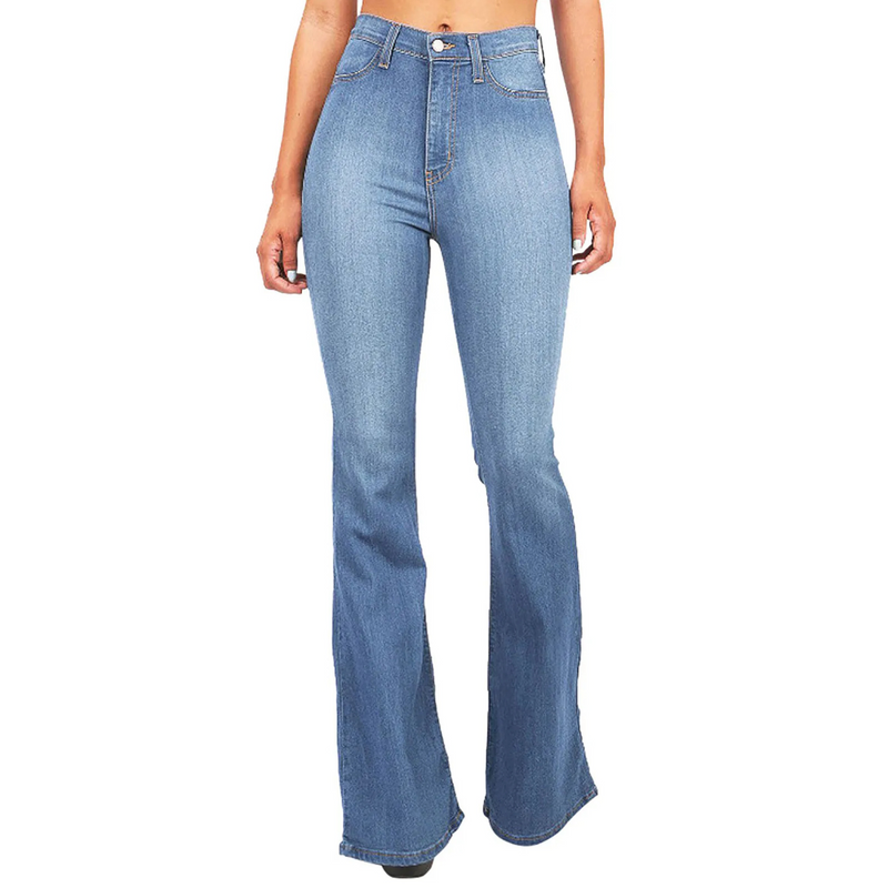 Florie Jeans | Women's High-Waisted Flared Bell Bottom Jeans