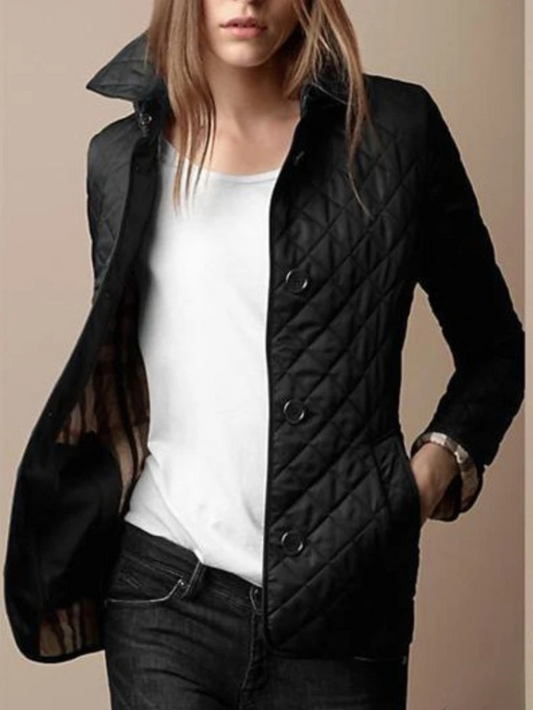 Padma Jacket | Women's Autumn Casual Quilted Jacket with Turned-Down Collar