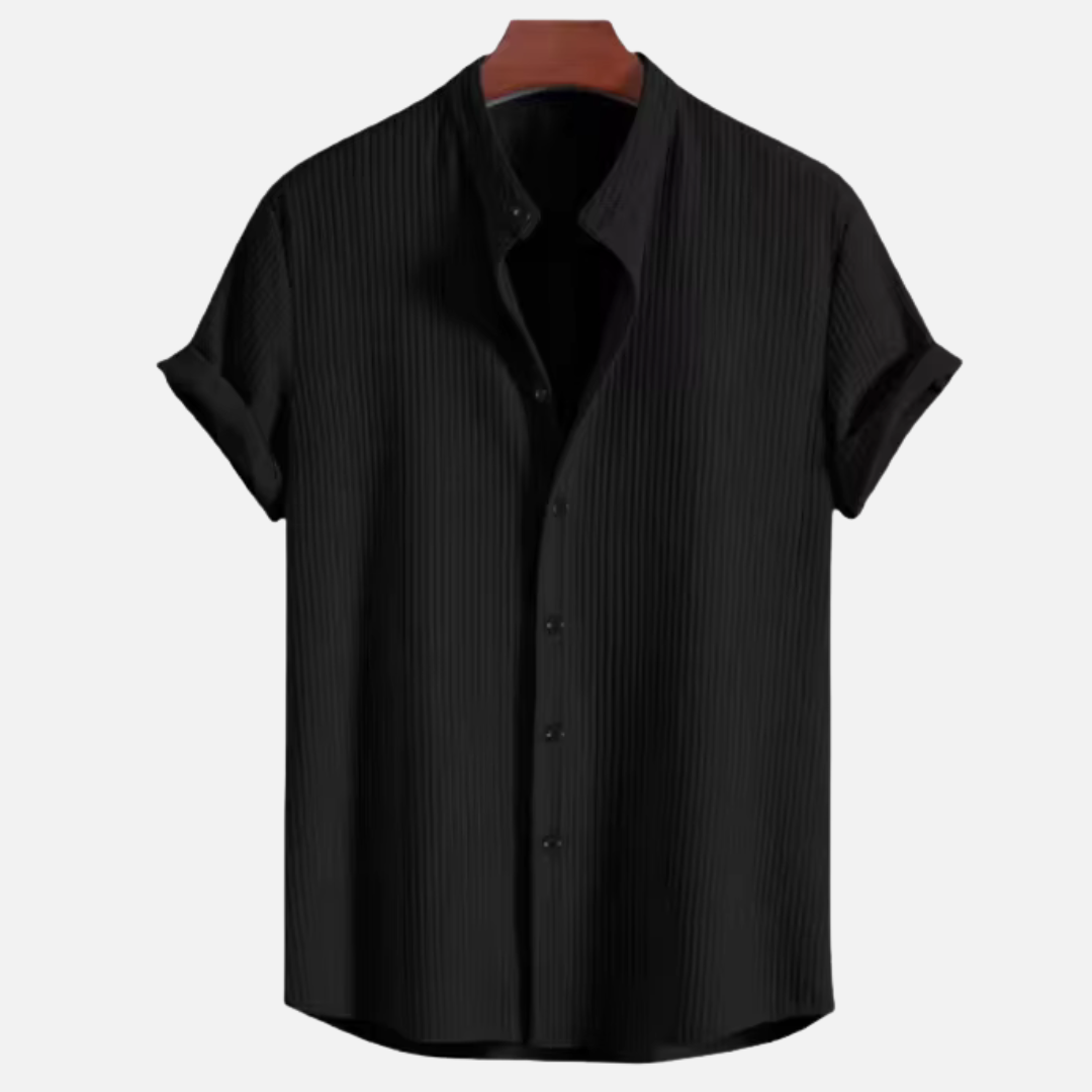 Gunner Shirt | Light Blue Striped Short-Sleeve Men's Shirt