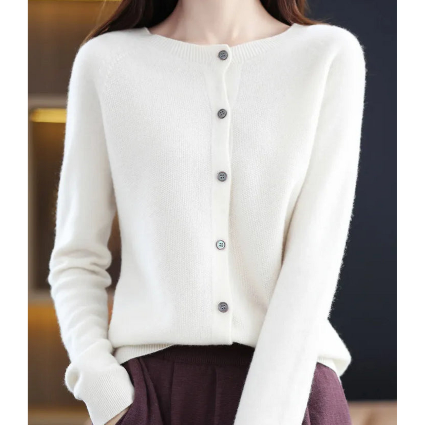 Gwen Cardigan | Pure Wool Cashmere Cardigan