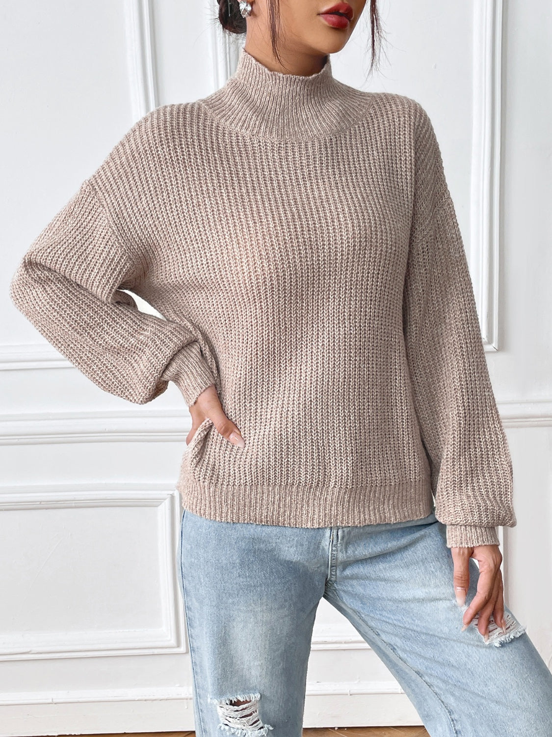 Flo Sweater | Cozy Turtleneck Long Sleeve Sweater