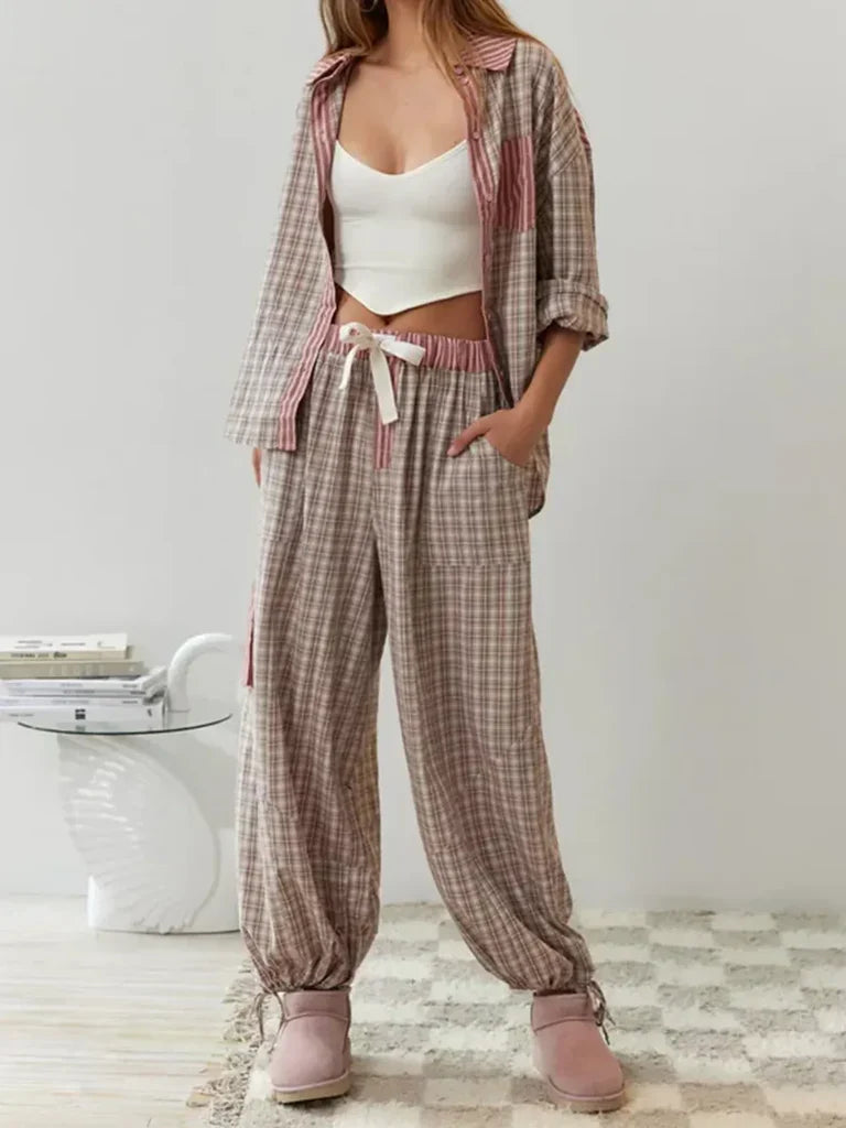 Videlia Pyjama Set | Soft Long-Sleeve Pyjama Set with Trousers