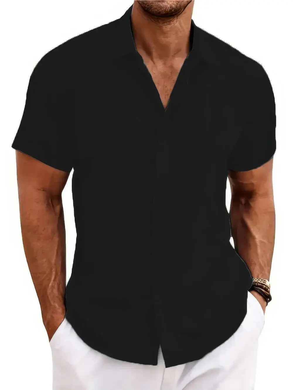 Floriane Shirt | Men’s Short-Sleeve Beach Shirt with Button-Down Front