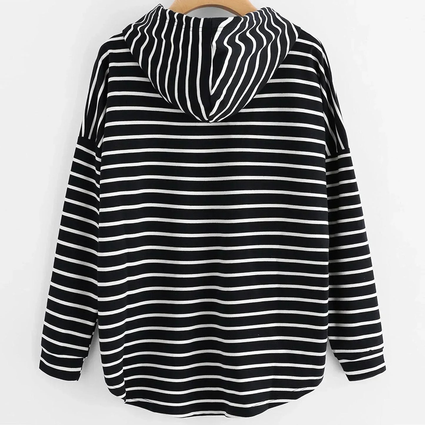 Romina Hoodie | Women’s Autumn Striped Long Sleeve Hooded Shirt