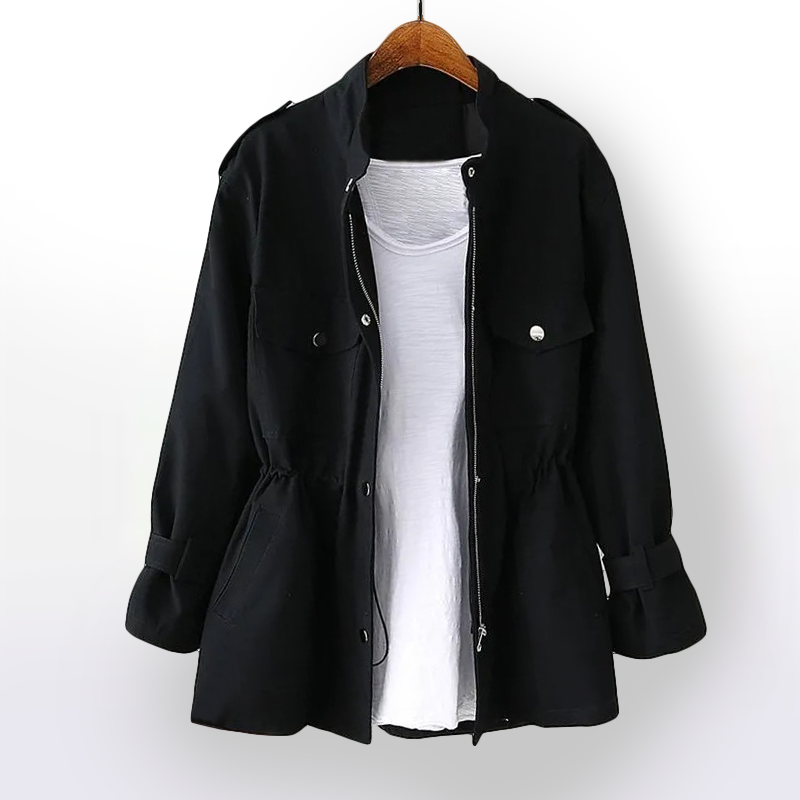 Nicolette Jacket | Classic Lightweight Trench Jacket with Cinched Waist