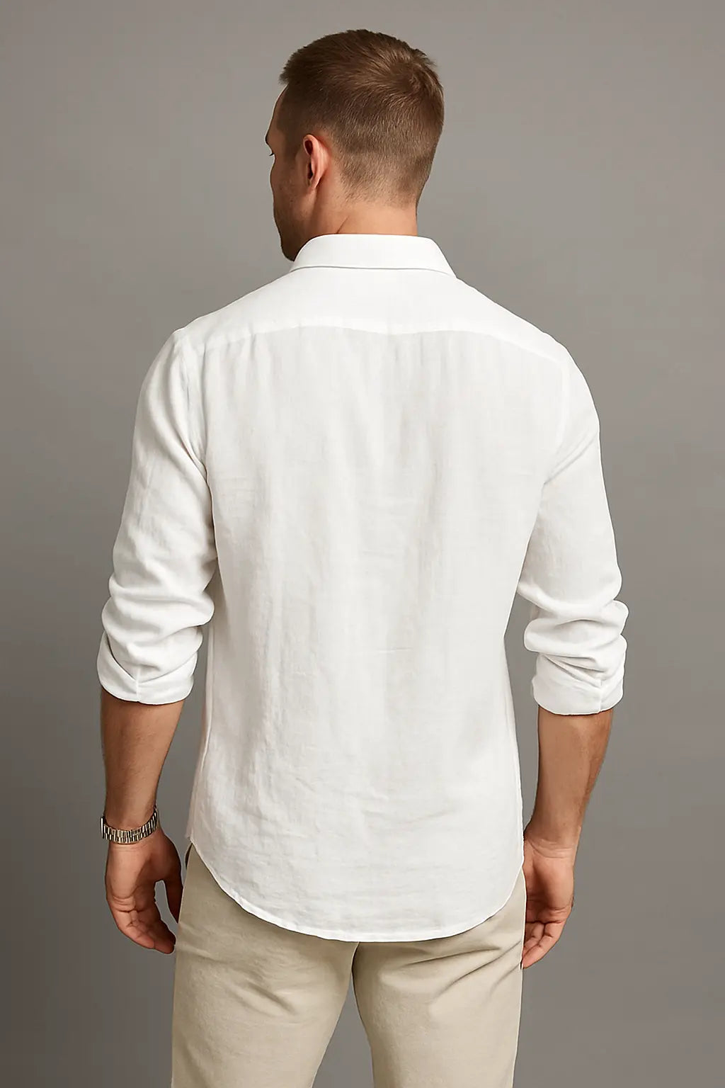 Fenn Shirt | Men’s Long-Sleeve Linen Shirt with Button-Down Front