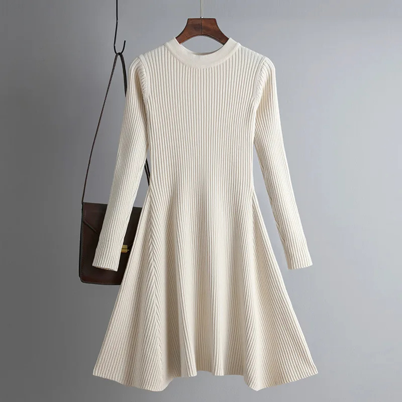 Fidela Dress | Ribbed Long-Sleeve Knit Dress