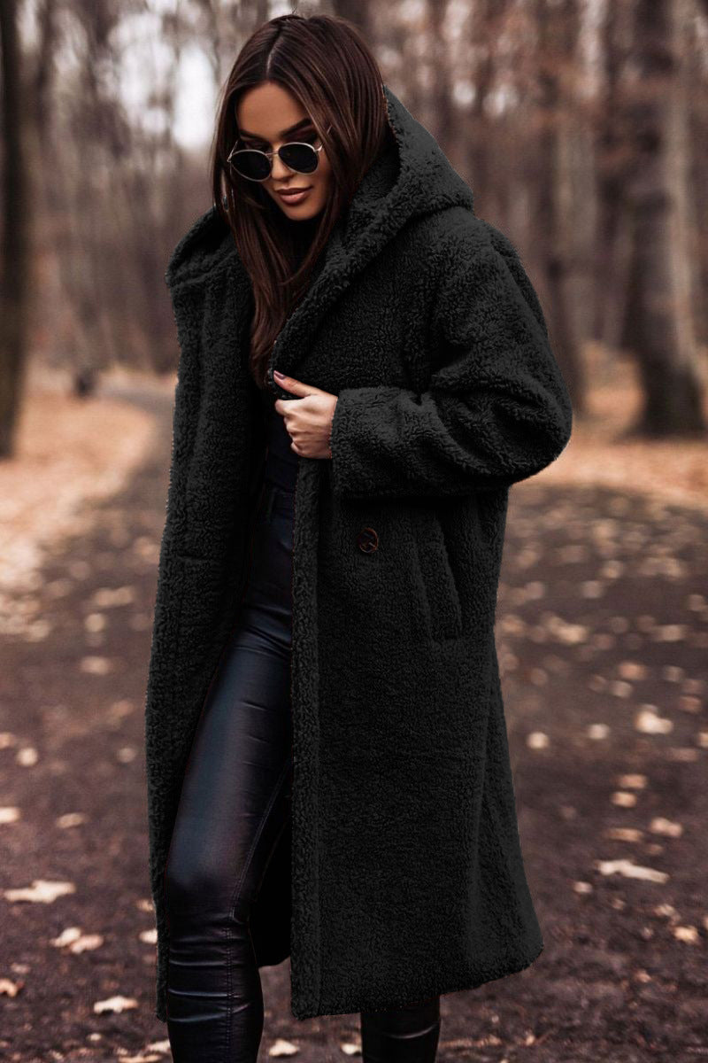Georgina Coat | Cozy Long Teddy Plush Coat