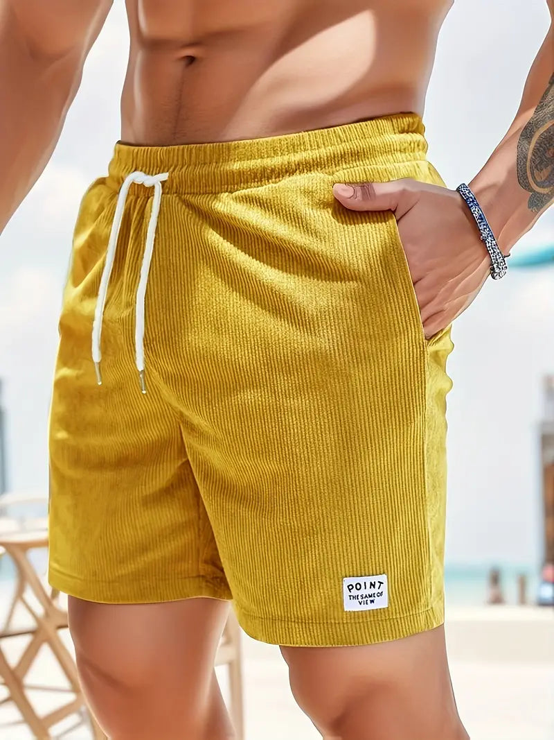 Andreas Corduroy Shorts | Men’s Loose-Fit Corduroy Shorts with Adjustable Drawstring Waist