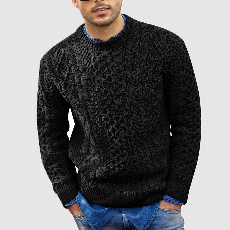 Haru Sweater | Soft Cable Knit Pullover for Men