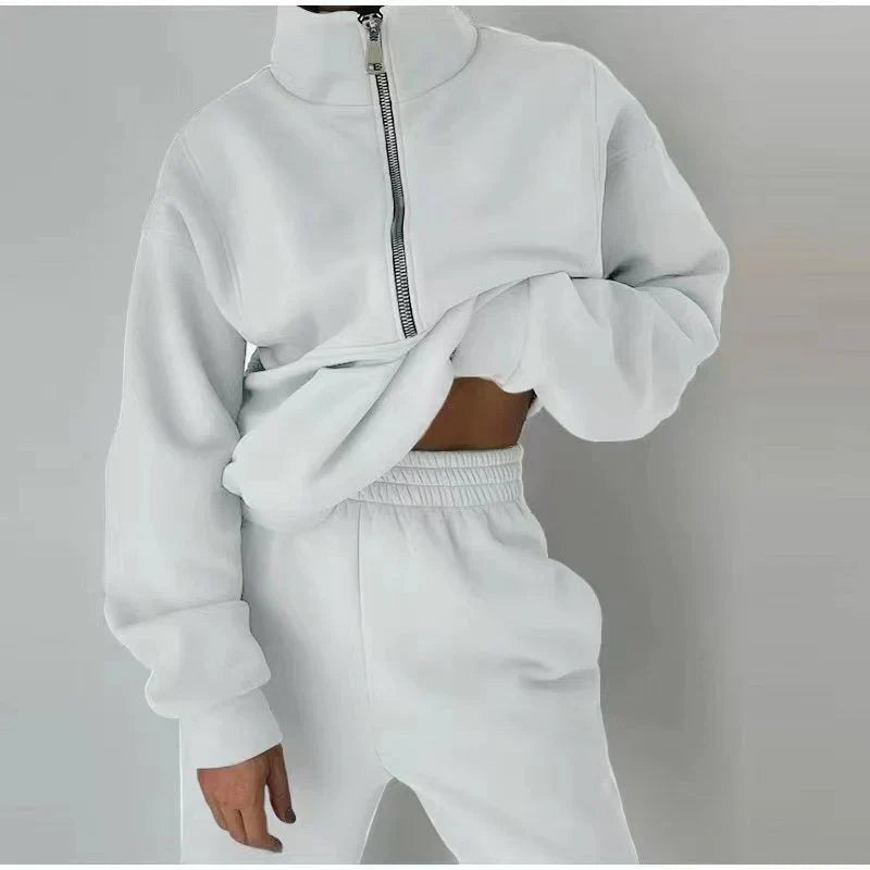 Nadine Sweatshirt | Women's Autumn Half-Zip Tracksuit Set