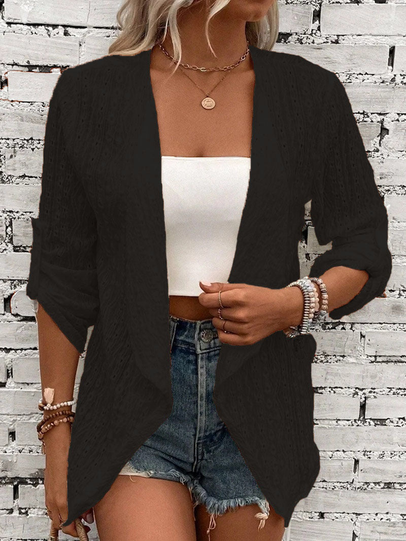 Parveen Cardigan | Women's Autumn Crochet Knit Front Relaxed Fit Cardigan