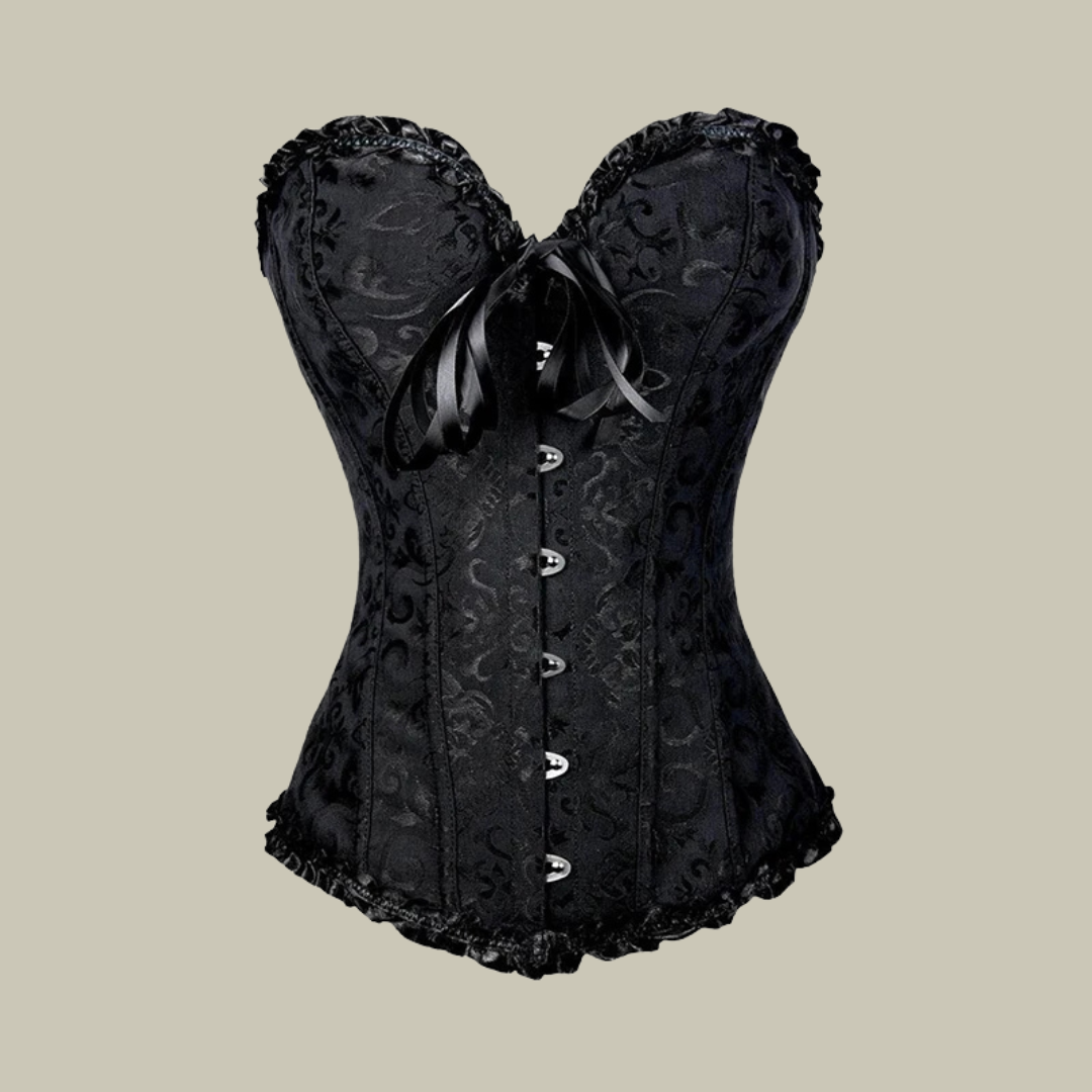 Bette Corset Top | Women’s Satin Corset with Romantic Details and Structured Fit