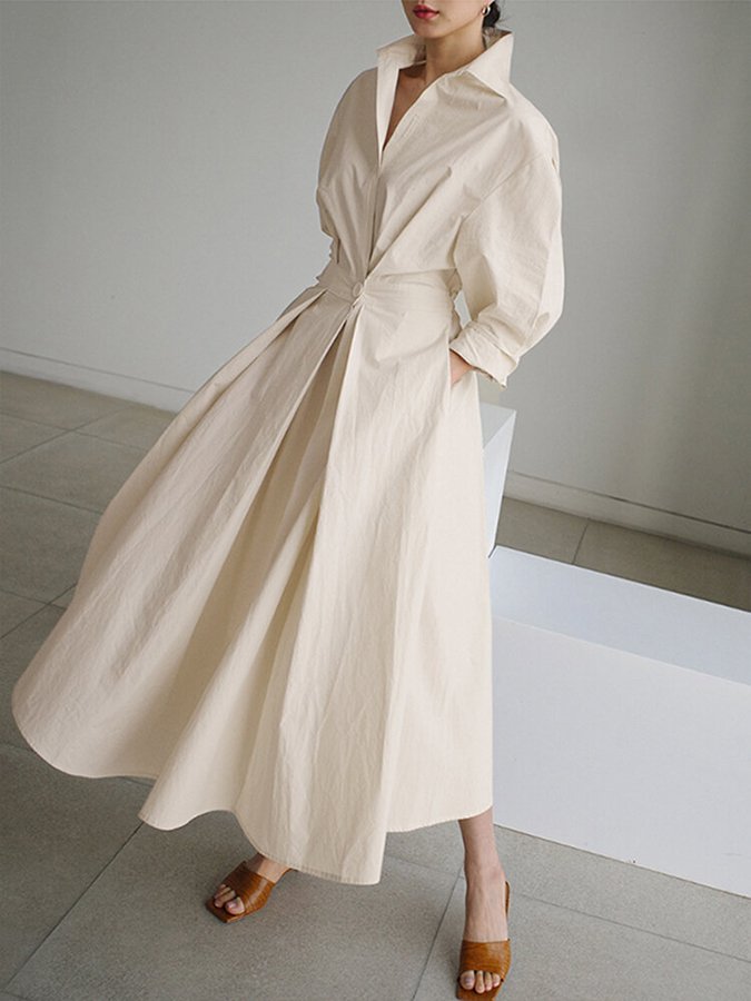 Qodirah Dress | Women's Autumn Maxi Dress with Flowy Silhouette