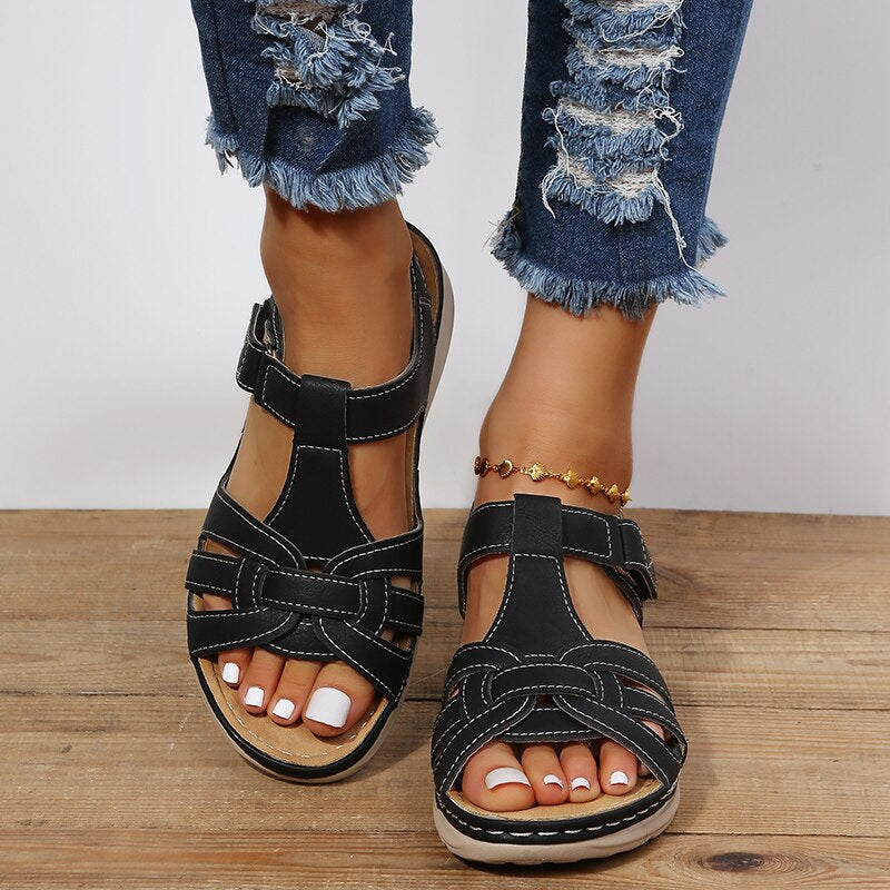 Annie Hiking Sandals | Women’s Platform Sandals with Cushioned Sole and Adjustable Straps