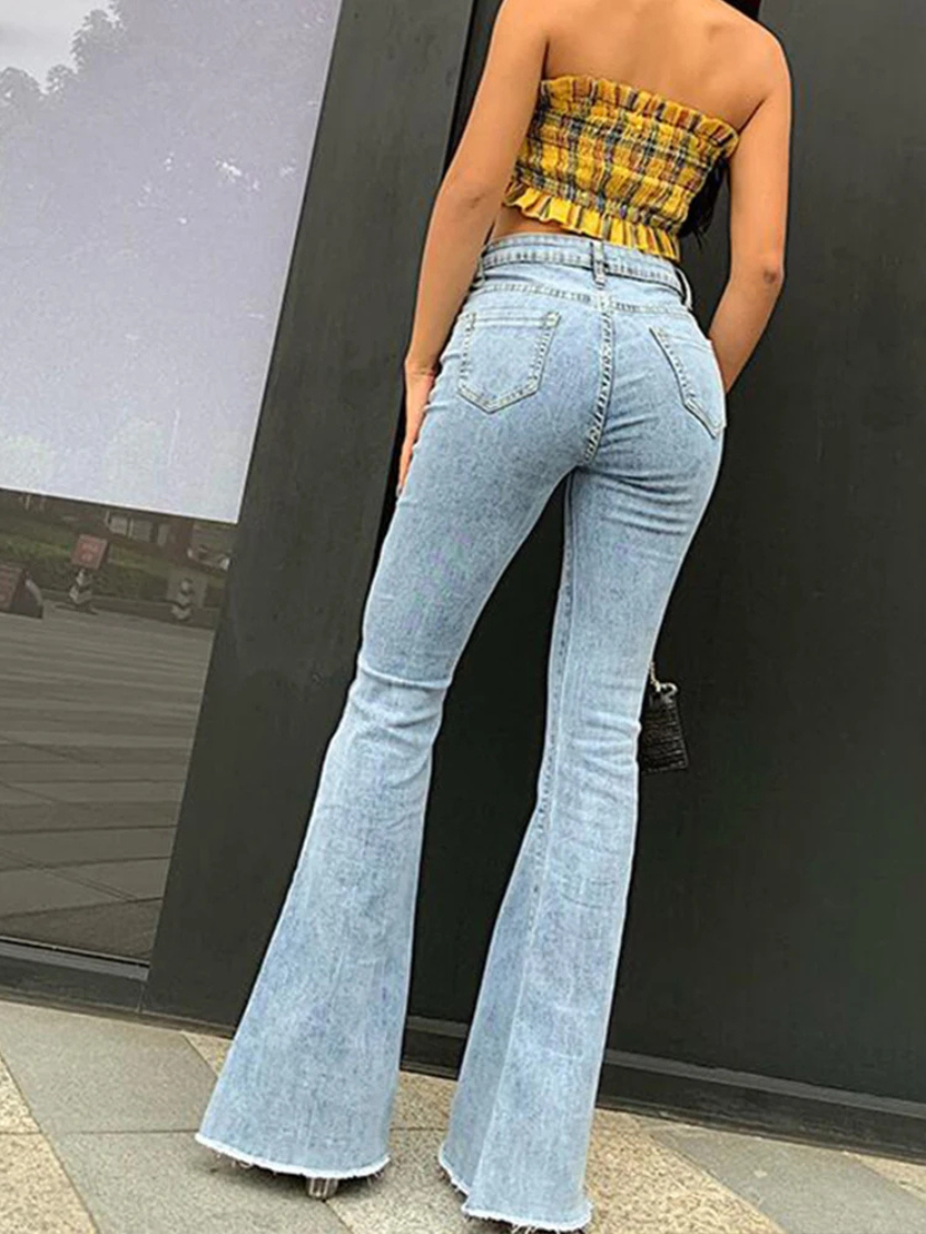 Hayley Jeans | High-Waisted Flared Denim Jeans for Women