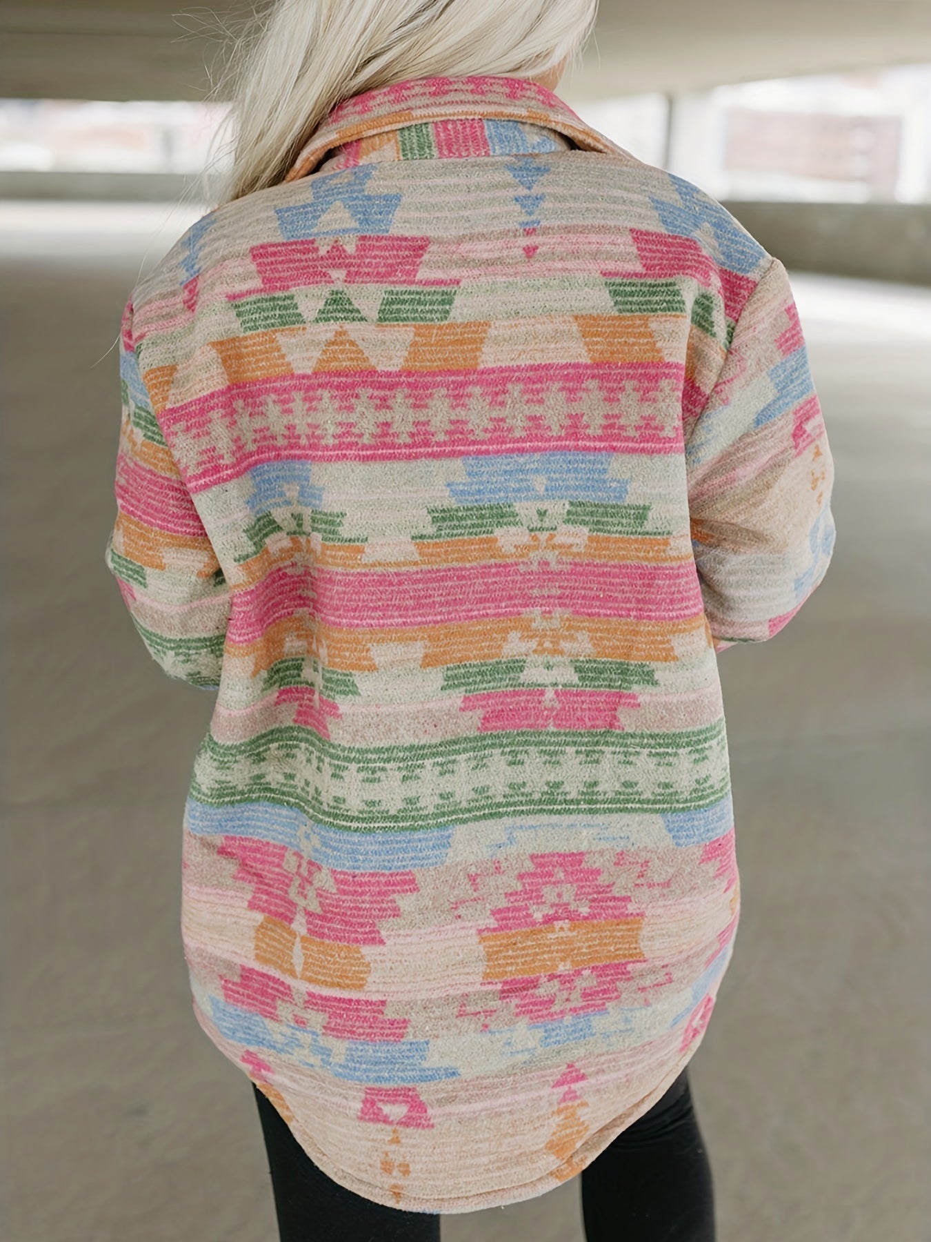 Jazlyn Aztec Pattern Jacket | Button-Up Cozy Style