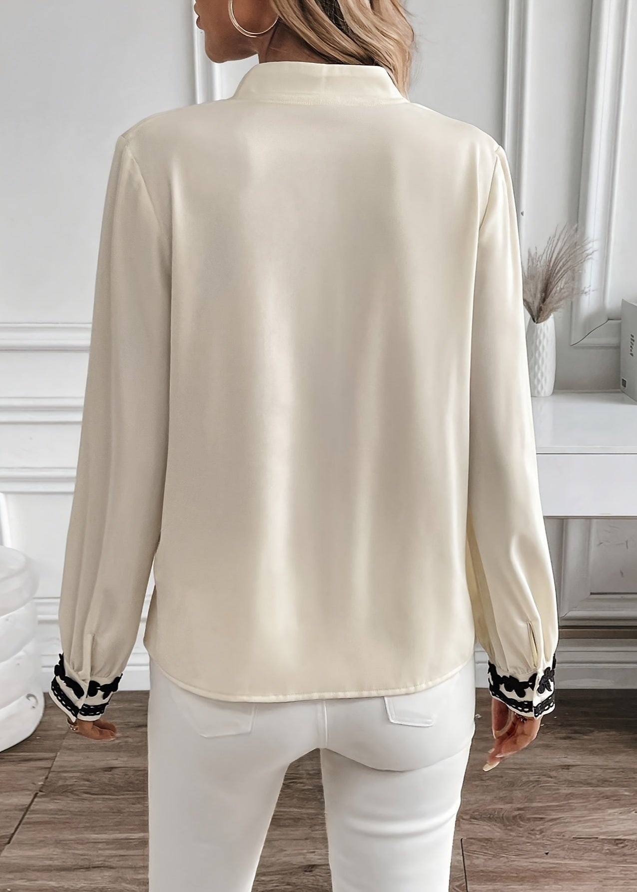 Qismah Blouse | Women's Autumn Embroidered Long-Sleeve Blouse