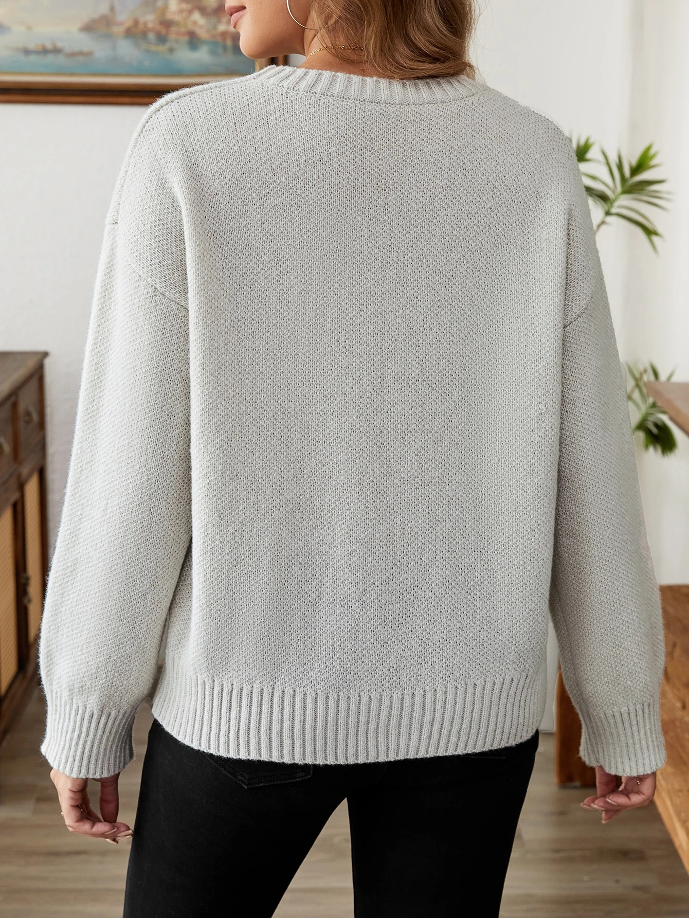 Freda Sweater | Cozy Heart-Design Knit Sweater