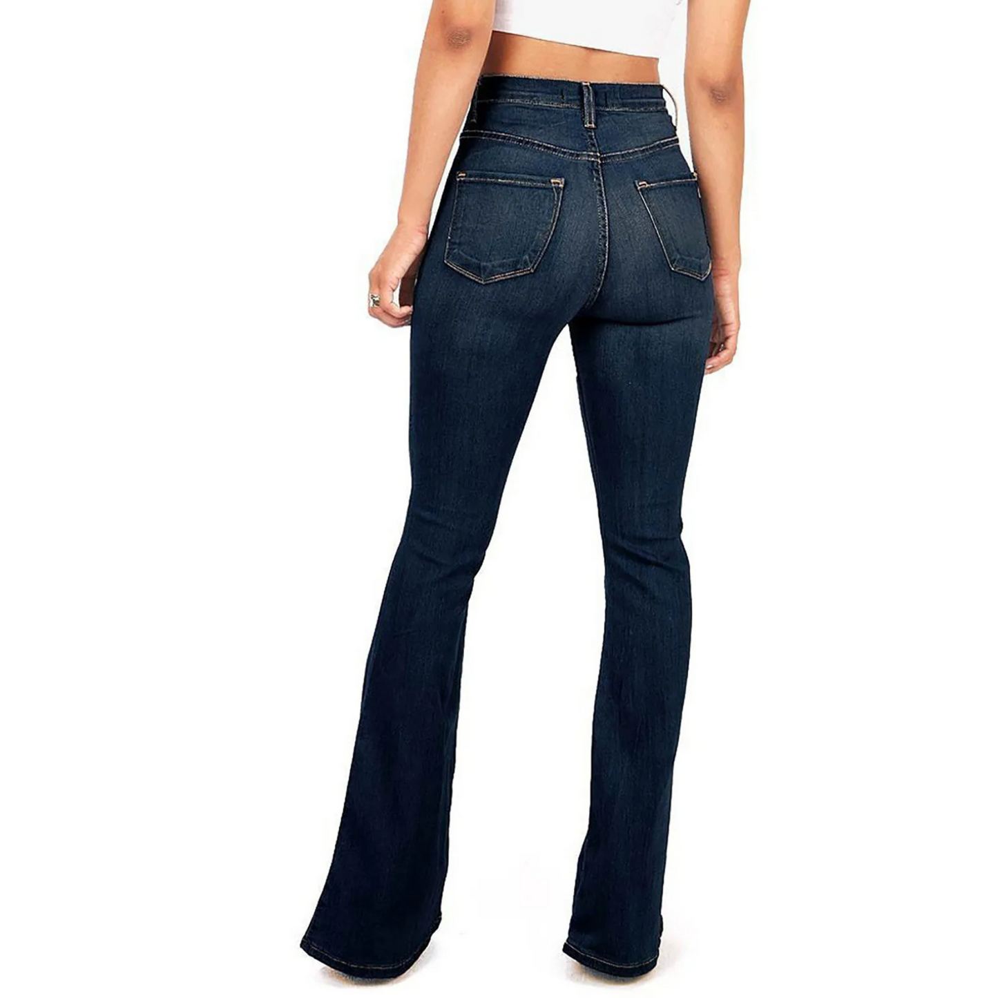 Florie Jeans | Women's High-Waisted Flared Bell Bottom Jeans