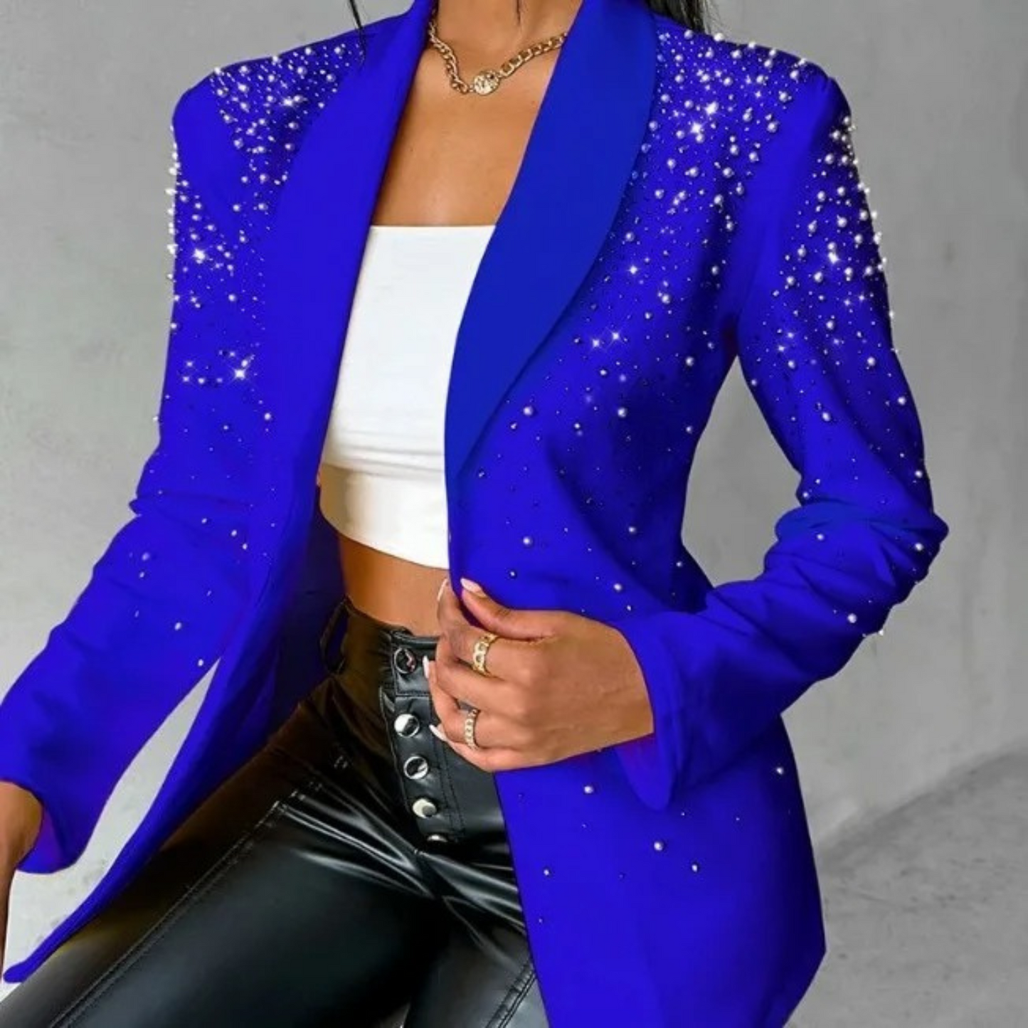 Frona Blazer | Pearl-Embellished Blazer