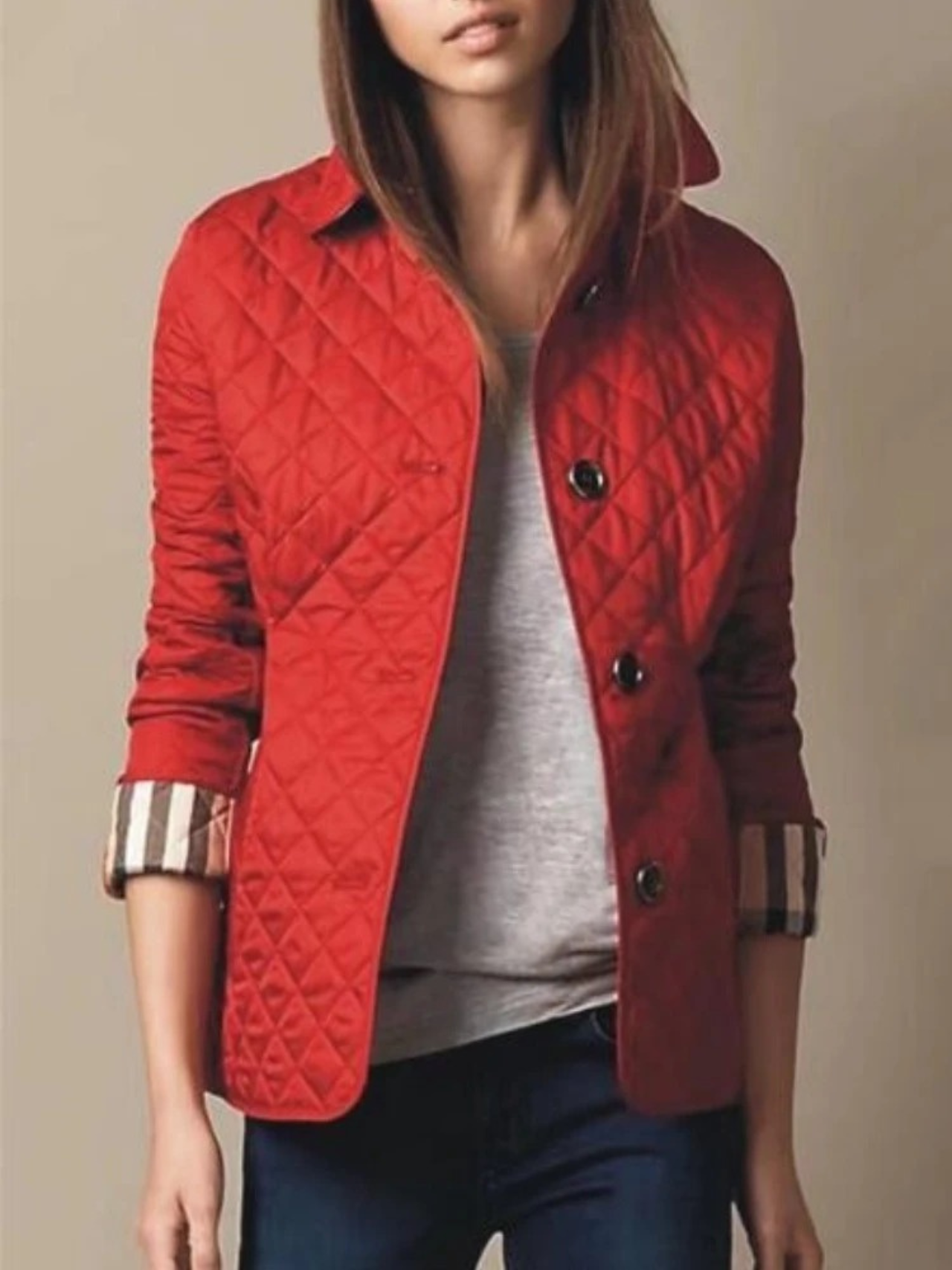 Padma Jacket | Women's Autumn Casual Quilted Jacket with Turned-Down Collar