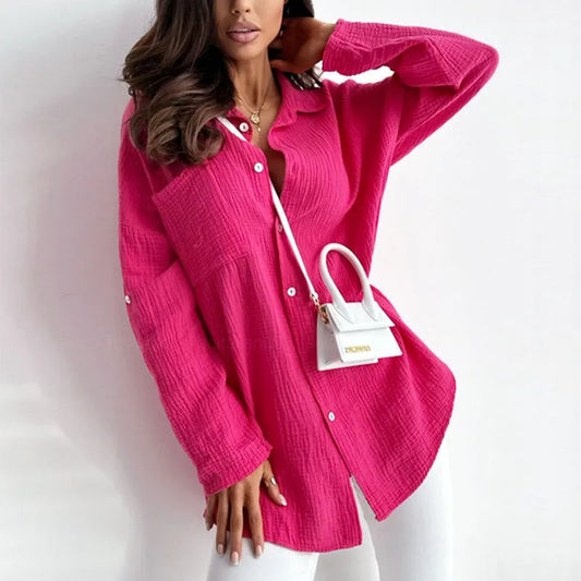 Pearla Shirt | Women’s Autumn Lightweight Long-Sleeve Button-Up