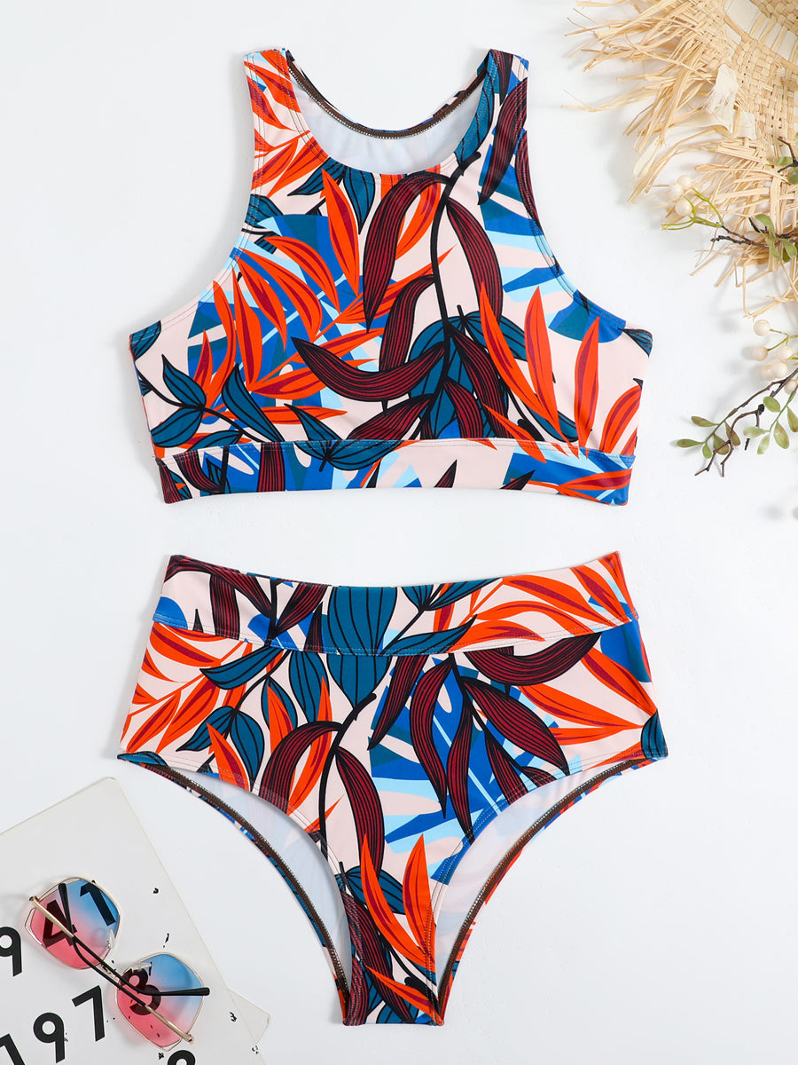 Bylaine Bikini Set | Sporty Zip-Up Bikini Top with High-Cut Bottoms